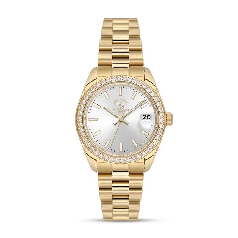 Santa Barbara Polo & Racquet Club Silver Dial Ladies Watch | SB.4.10017-2