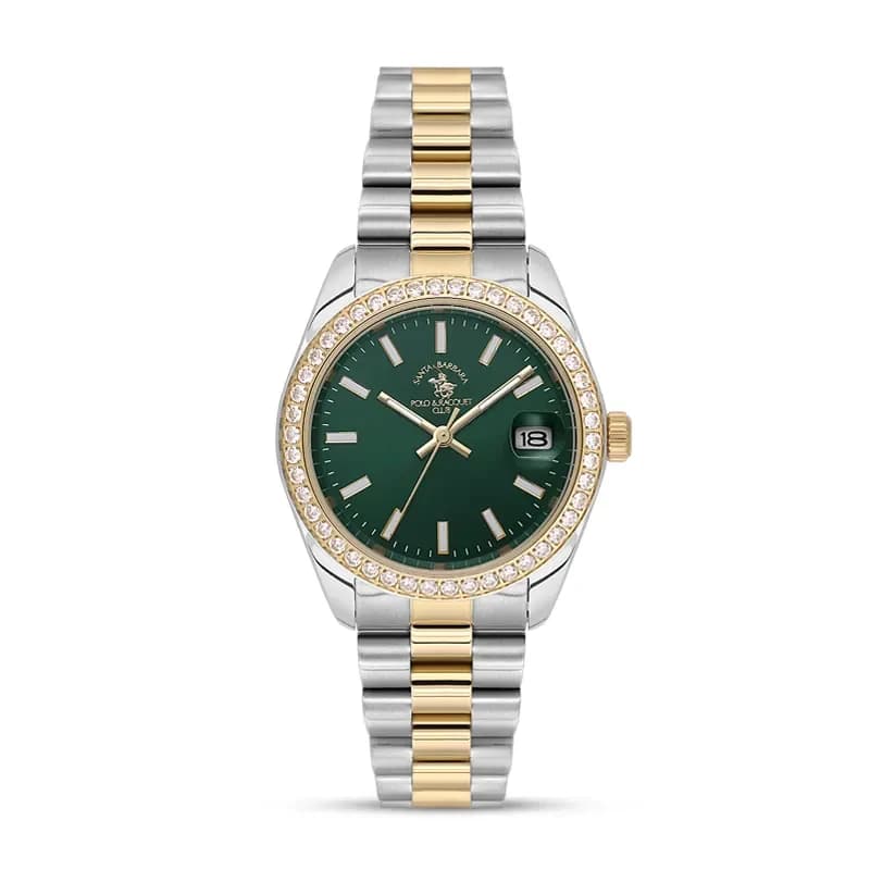 Santa Barbara Polo & Racquet Club Green Dial Ladies Watch | SB.4.10017-5
