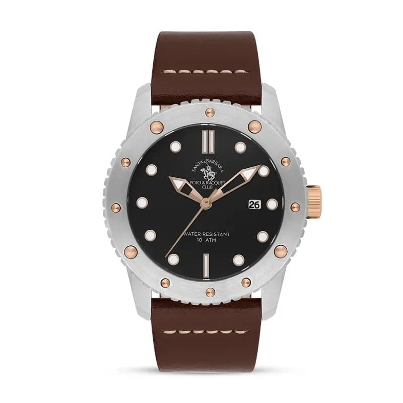 Santa Barbara Polo & Racquet Club Black Dial Men's Watch | SB.8.10001-4