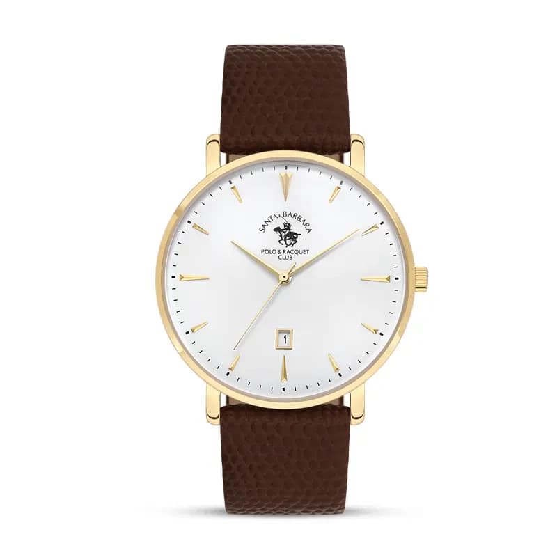 Santa Barbara Polo & Racquet Club White Dial Men's Watch | SB.8.10006-5