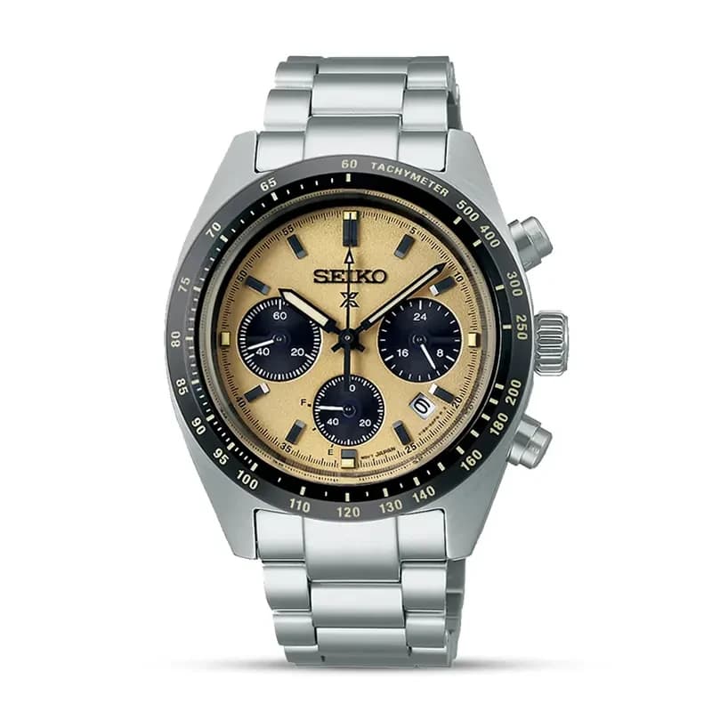 Seiko Prospex Speedtimer Solar Beige Dial Men’s Watch | SSC817