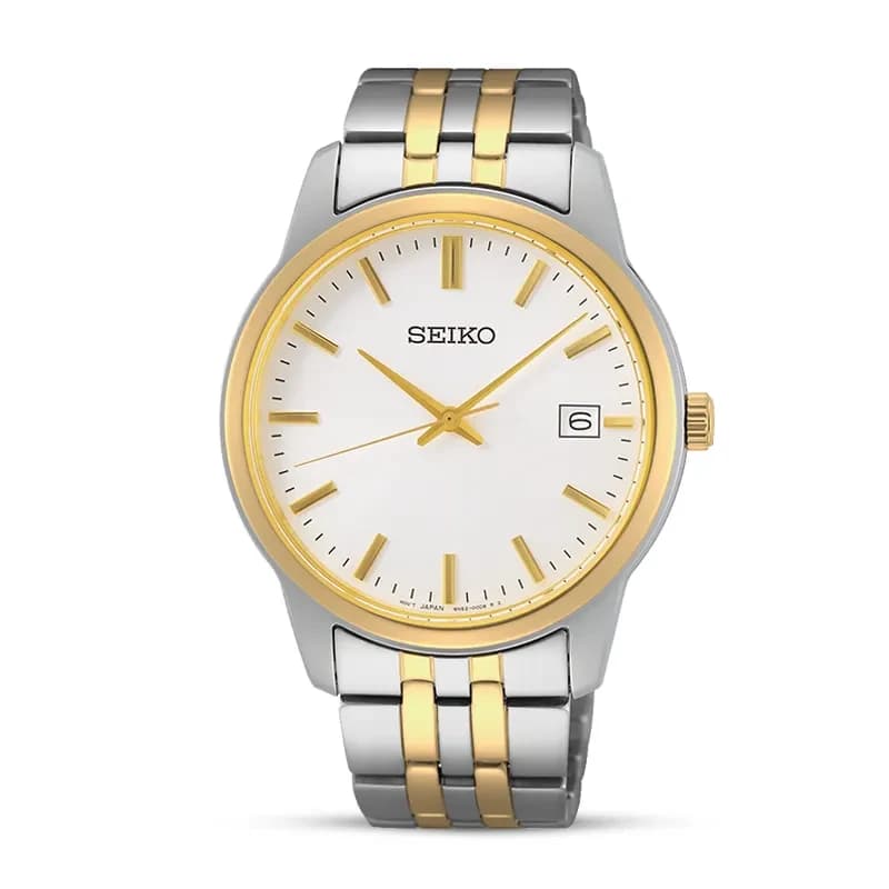 Seiko Essentials White Dial Two-Tone Men’s Watch | SUR402P1