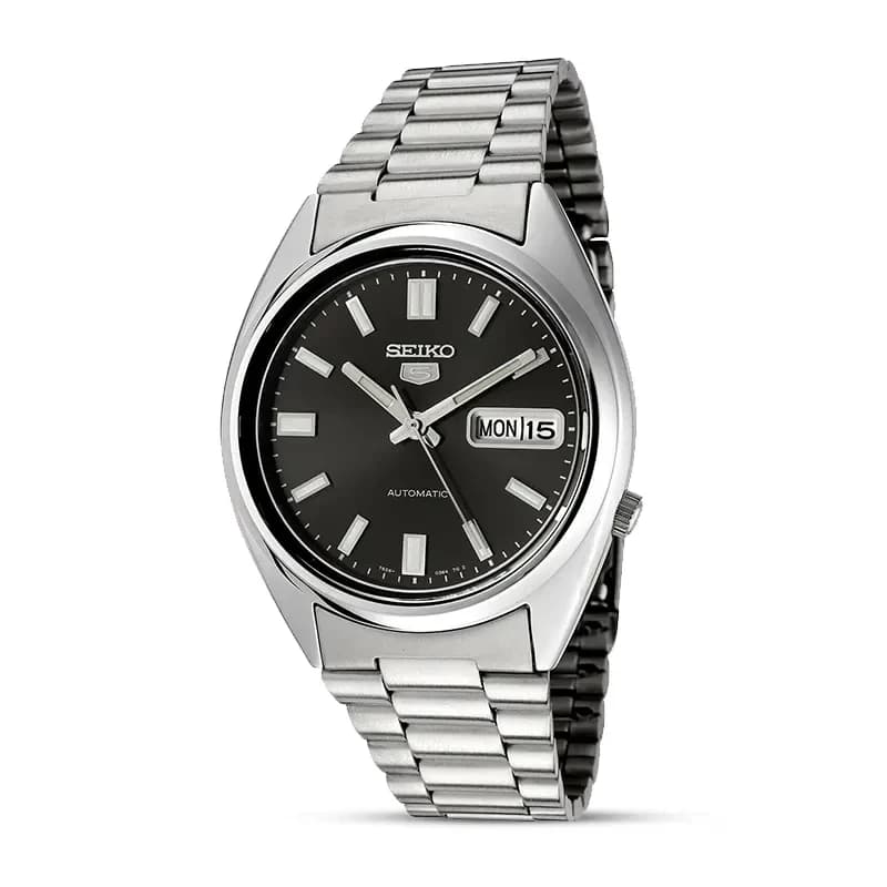 Seiko 5 Automatic Black Dial Day Date Men's Watch | SNXS79K