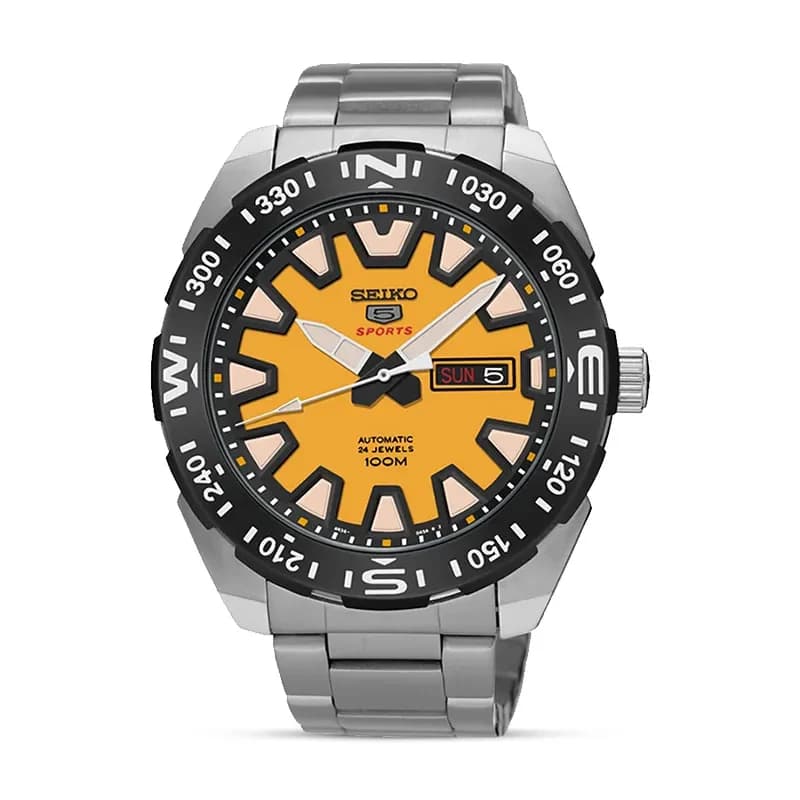 Seiko 5 Sports Yellow Dial Men’s Watch | SRP745K1