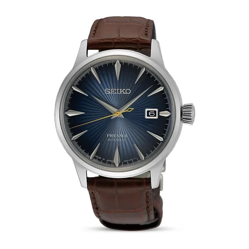 Seiko Presage Cocktail 'Midnight Blue Moon' Blue Dial Men's Watch | SRPK15J1