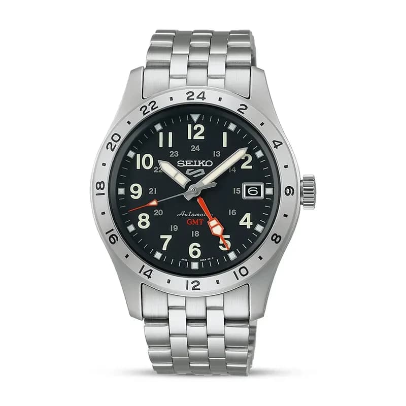 Seiko 5 Sports Field GMT Black Dial Men's Watch | SSK023K1