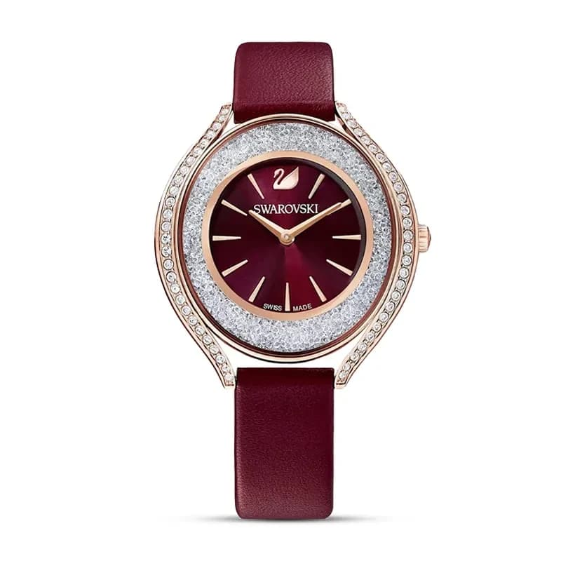 Swarovski Crystalline Aura Burgundy Dial Ladies Watch | 5558637