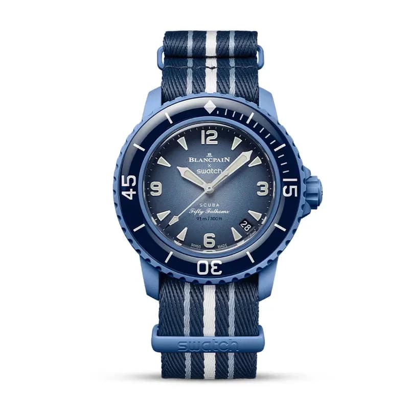 Blancpain X Swatch Scuba Fifty Fathoms Atlantic Ocean Automatic Men's Watch | S035A100