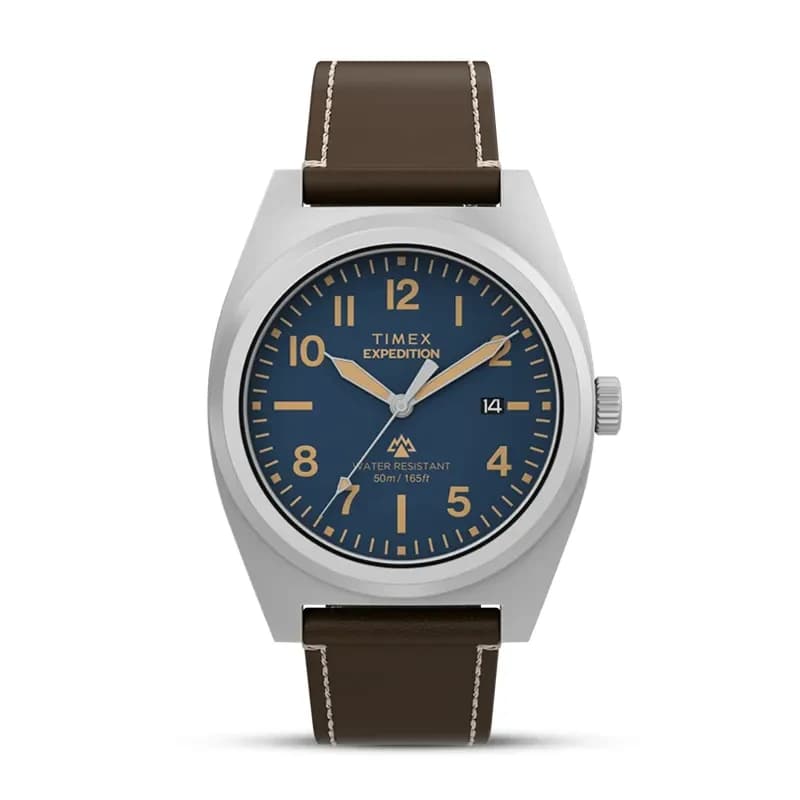 Timex Expedition® Capstone 39mm Eco-Friendly Leather Strap Men's Watch | TW2Y30600