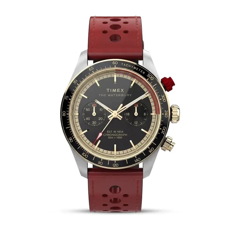 Timex Waterbury Heritage Chronograph Black Dial Men's Watch | TW2Y93400