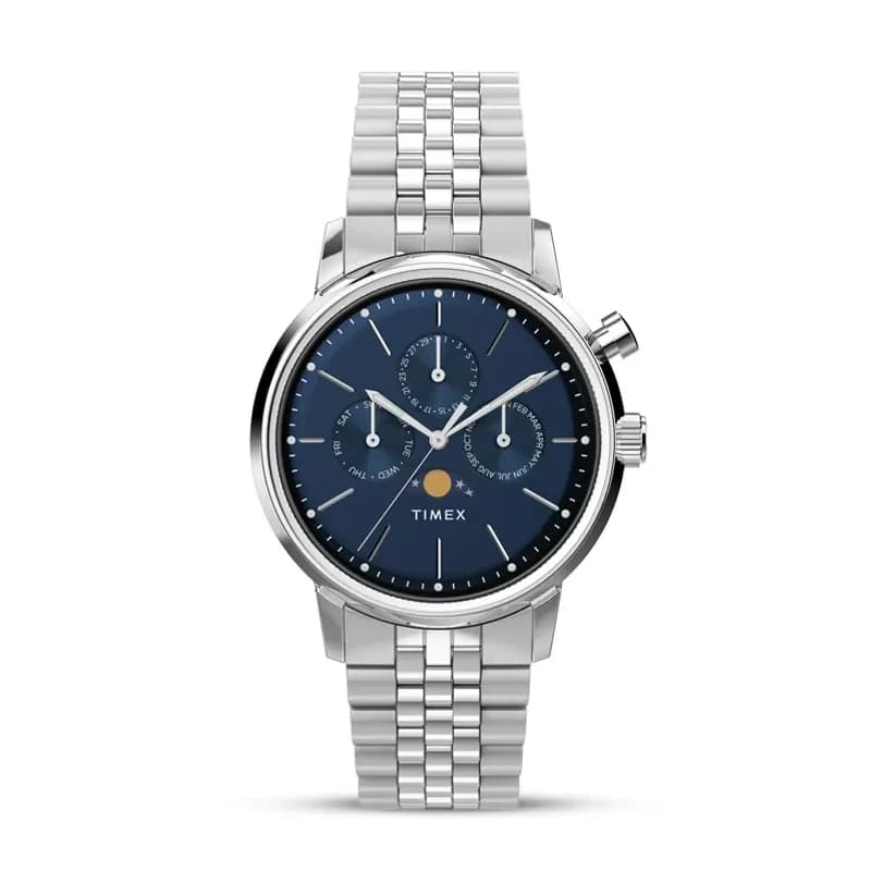 Timex Marlin® Multifunction Moon Phase Blue Dial Men's Watch | TWEG26802