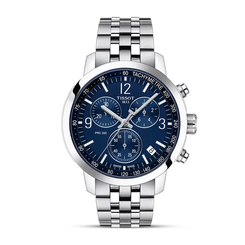 Tissot PRC 200 Chronograph Blue Dial Men's Watch | T114.417.11.047.00