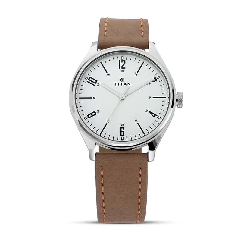 Titan Urban Edge Lustrous Silver Dial Men's Watch | 1802SL01