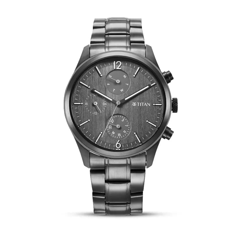 Titan Neo Splash Anthracite Multifunction Dial Men's Watch | 1805KM07