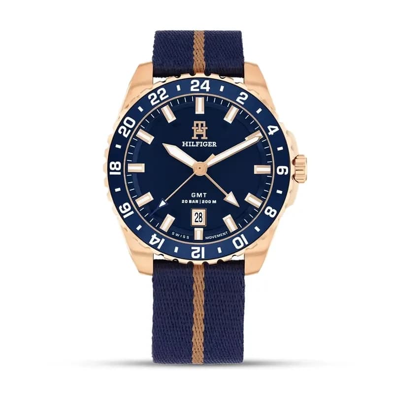Tommy Hilfiger TH85 GMT Blue Dial Men's Watch | 1792130