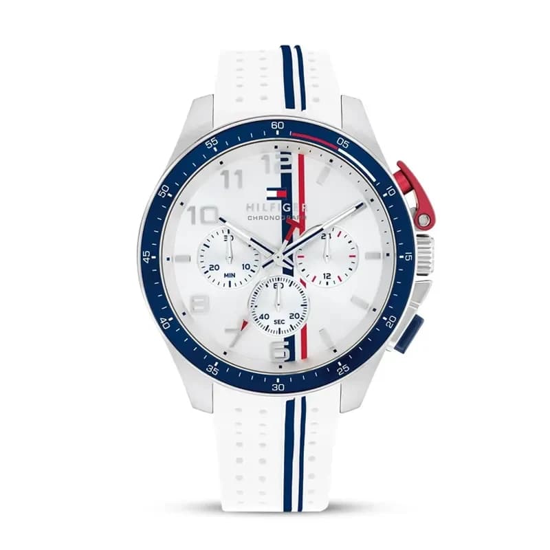 Tommy Hilfiger Bank Chronograph White Dial Men's Watch | 1792167