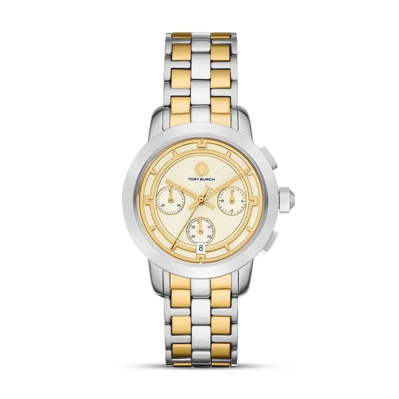 Tory Burch The Tory Chronograph Two-Tone Ladies Watch | TBW1052 secondary view