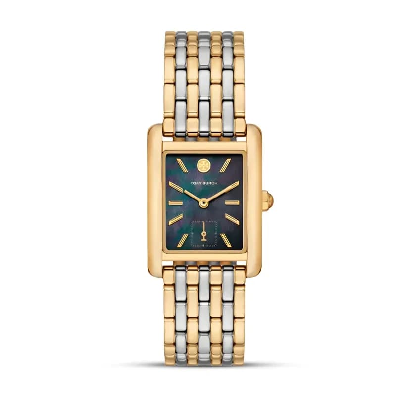 Tory Burch Eleanor Black MOP Dial Two-Tone Ladies Watch | TBW1084