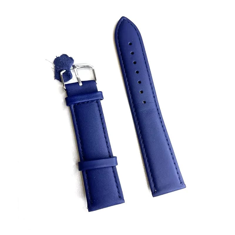 Classic 22mm Blue Genuine Leather Strap