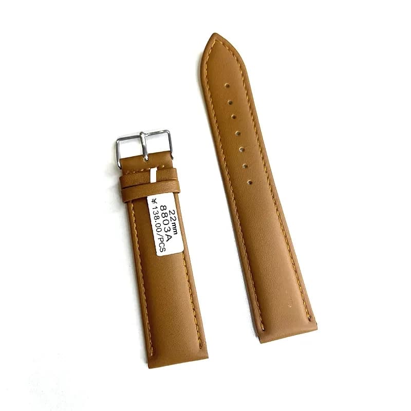 Classic 22mm Brown Genuine Leather Strap