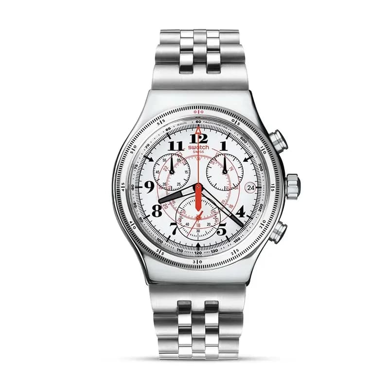 Swatch Back To The Roots White Dial Men's Watch | YVS414GD