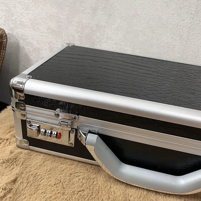 12 Slots Premium Aluminum Metal Briefcase Watch Organizer Box