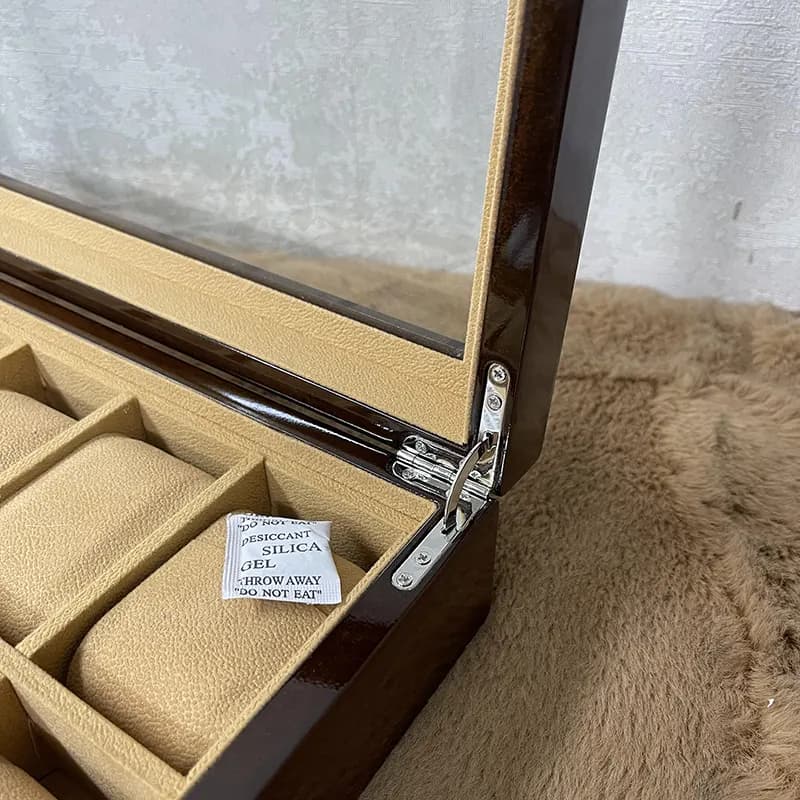12 Slots Coffee Wooden Watch Organizer Boxes And Gift Case