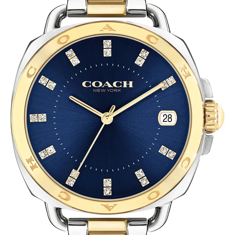 Coach Tatum Blue Dial Two-Tone Ladies Watch | 14504160