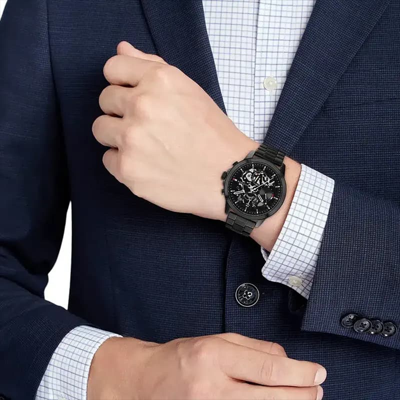Tommy Hilfiger Henry Multifunction Black Dial Men's Watch | 1710478