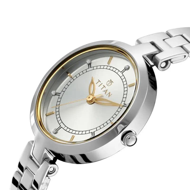 Titan Bandhan Silver Dial Couple Watch | 17732603SM01