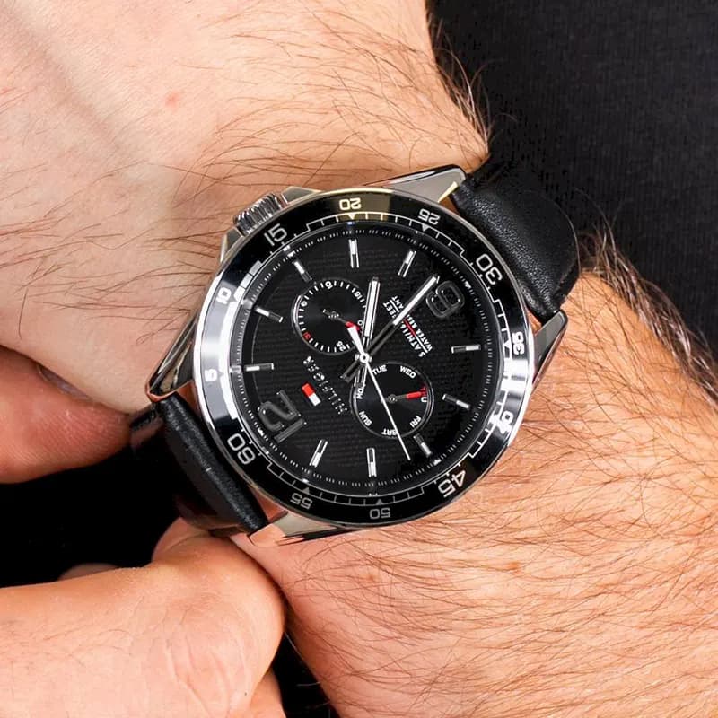 Tommy Hilfiger Erik Chronograph Black Dial Men's Watch | 1791369