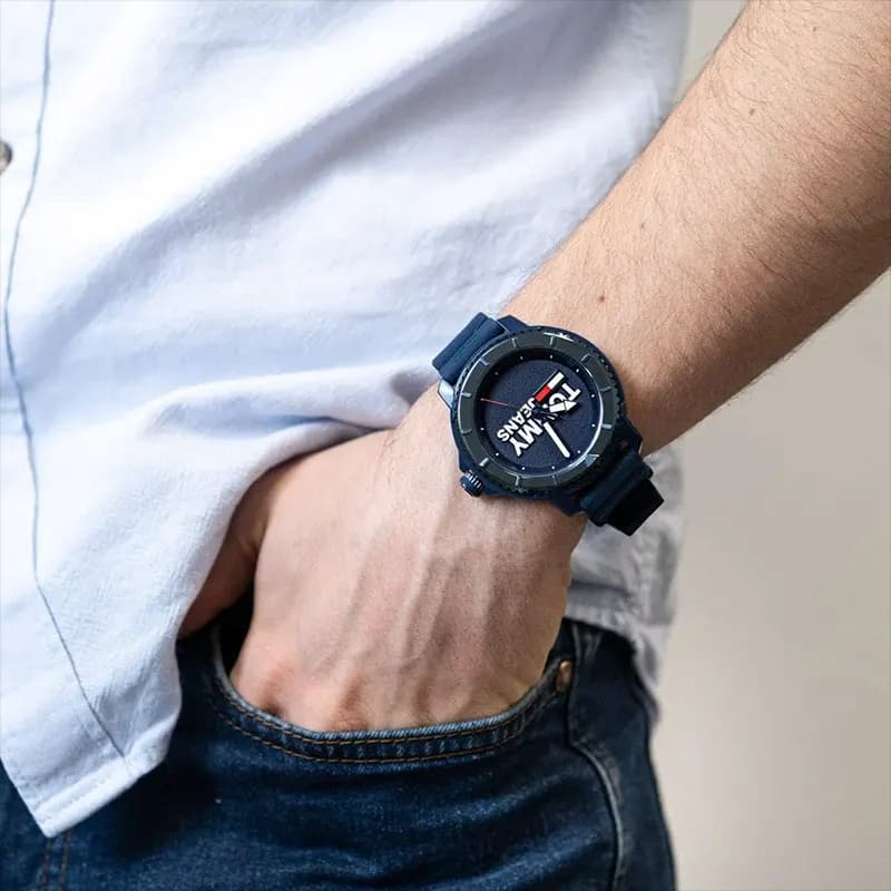 Tommy Hilfiger Tokyo Blue Dial Silicone Men’s Watch | 1792000