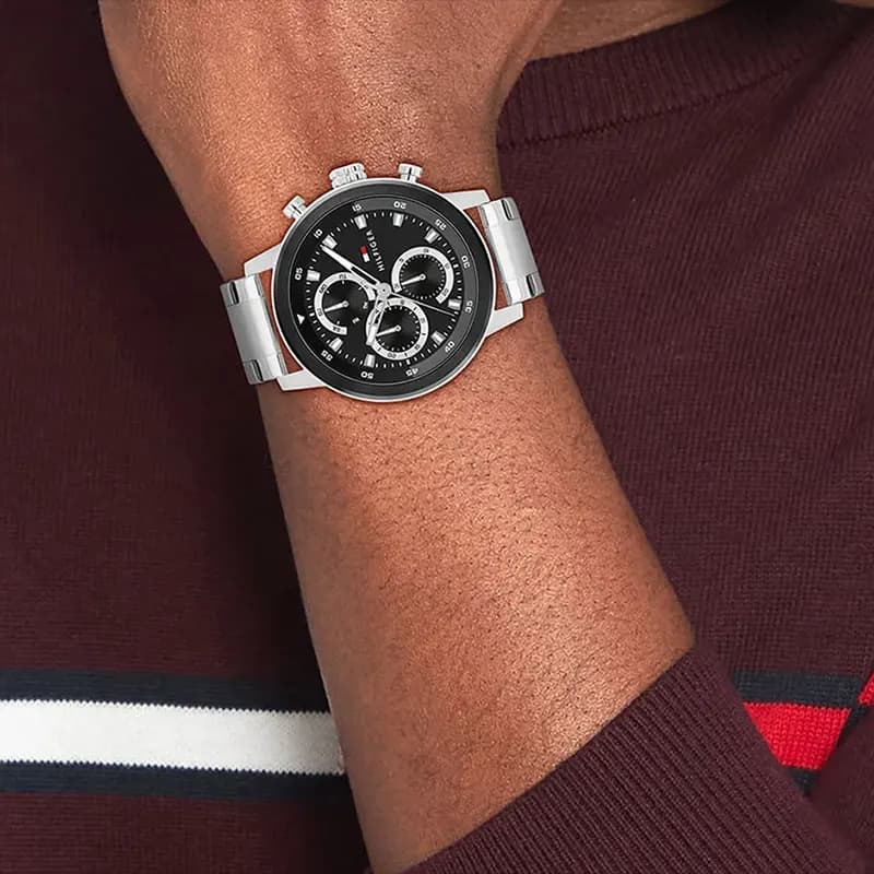 Tommy Hilfiger Rocky Multifunction Black Dial Men's Watch | 1792181