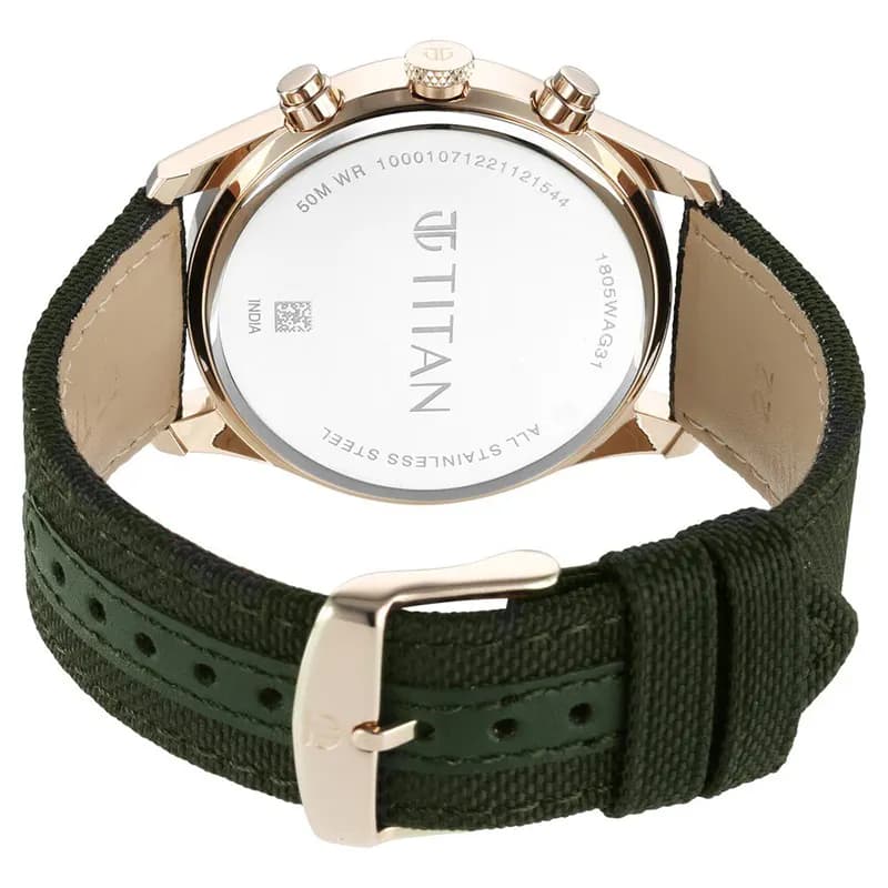 Titan Workwear Multifunctional Splash Green Dial Men's Watch | 1805WP01
