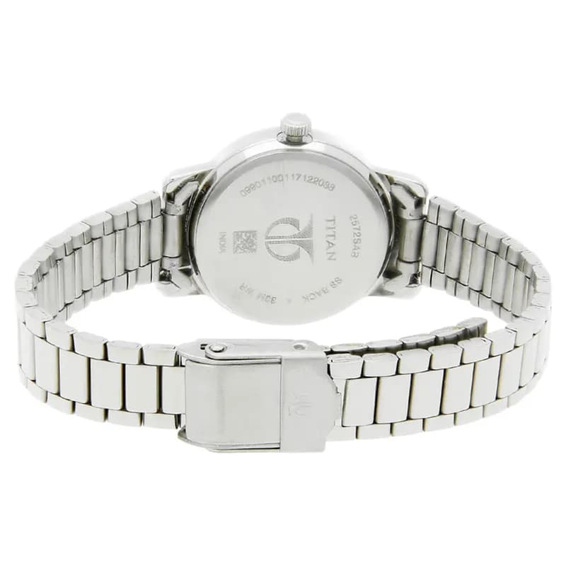 Titan 2572SM01 Karishma White Dial Ladies Watch