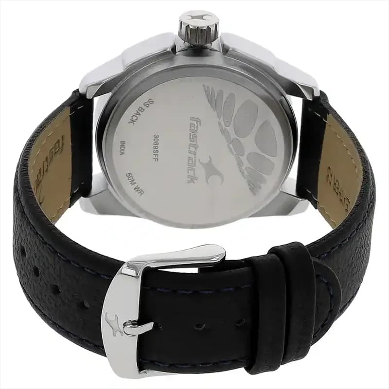 Fastrack Black Magic Purple Dial Men's Watch | 3089SL01