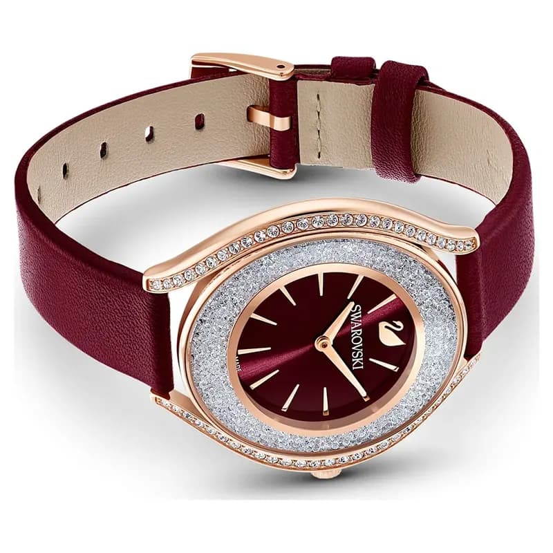 Swarovski Crystalline Aura Burgundy Dial Ladies Watch | 5558637