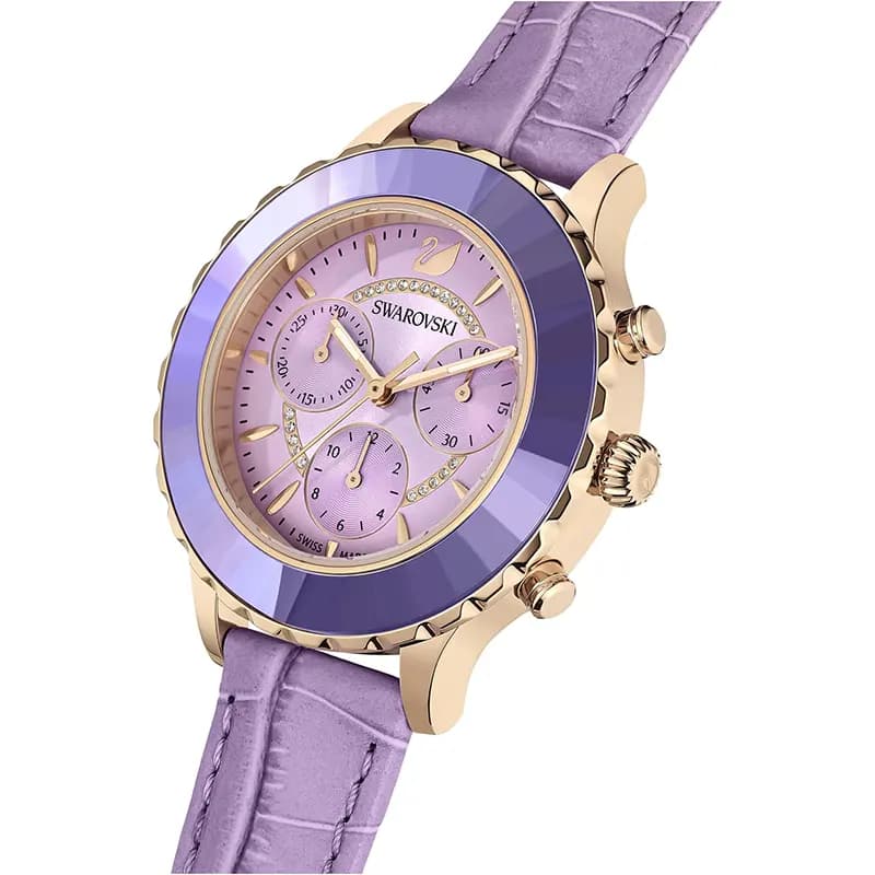Swarovski Octea Lux Chronograph Purple Dial Ladies Watch | 5632263