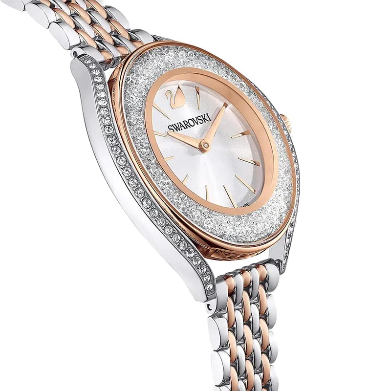 Swarovski Crystalline Aura White Dial Two-Tone Ladies Watch | 5644075