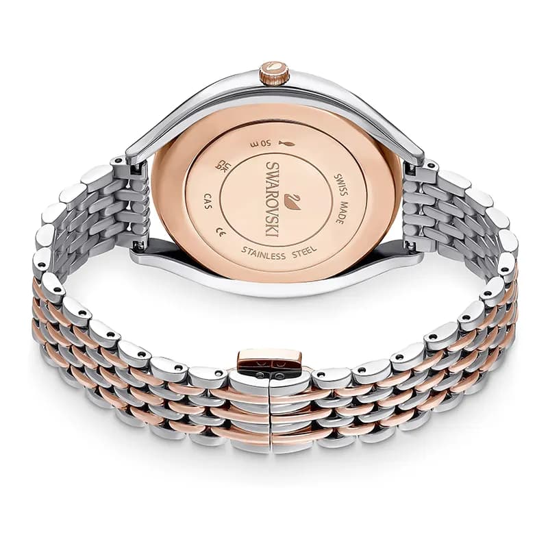 Swarovski Crystalline Aura White Dial Two-Tone Ladies Watch | 5644075