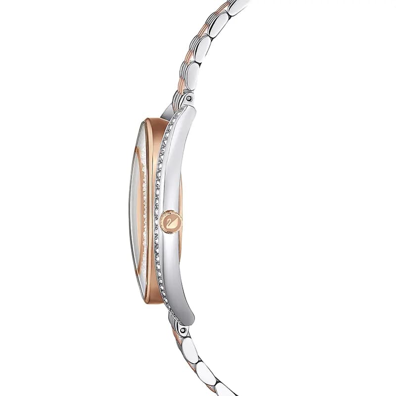 Swarovski Crystalline Aura White Dial Two-Tone Ladies Watch | 5644075