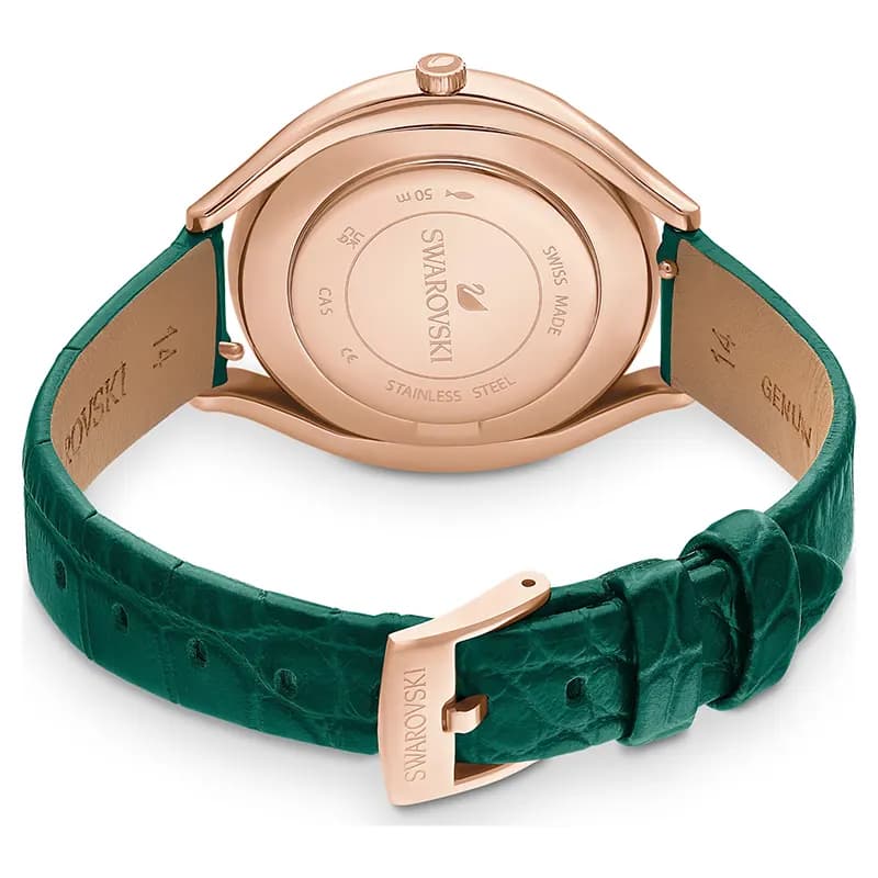 Swarovski Crystalline Aura Vibrant Green Dial Ladies Watch | 5644078