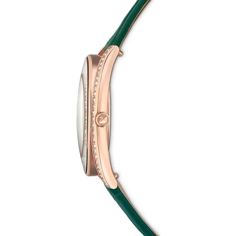 Swarovski Crystalline Aura Vibrant Green Dial Ladies Watch | 5644078