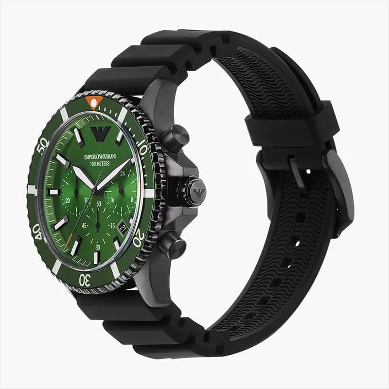 Emporio Armani Chronograph Green Dial Men’s Watch | AR11463