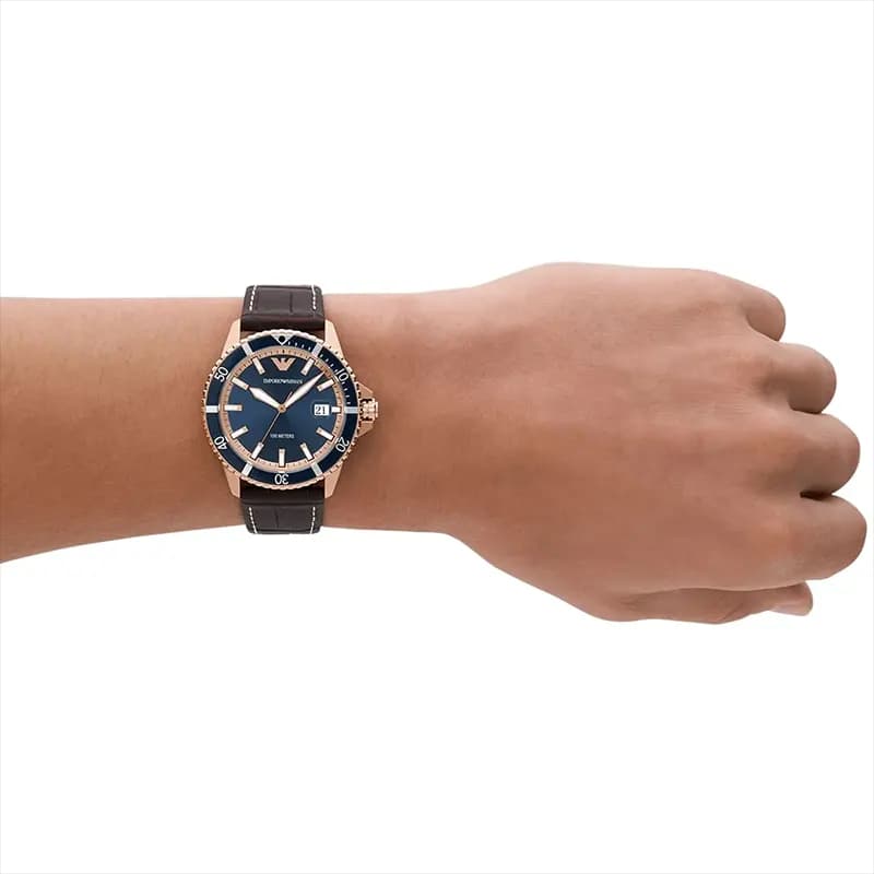 Emporio Armani Diver Blue Dial Men's Watch | AR11556