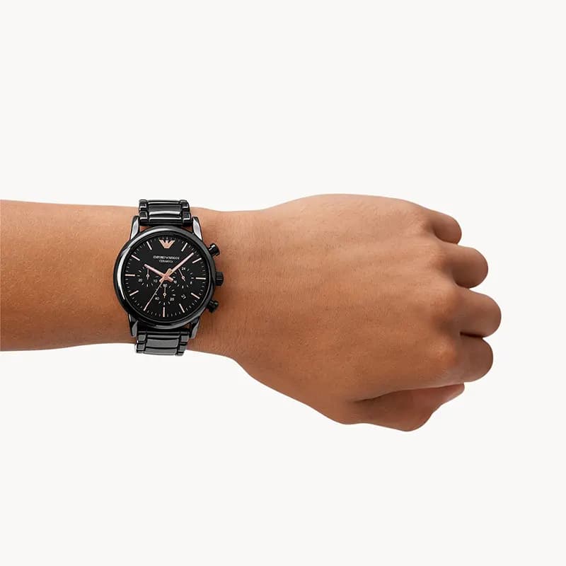 Emporio Armani Luigi Chronograph Black Dial Men's Watch | AR1509