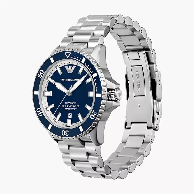 Emporio Armani Sea Explorer Automatic Blue Dial Men's Watch | AR60079