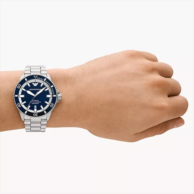 Emporio Armani Sea Explorer Automatic Blue Dial Men's Watch | AR60079