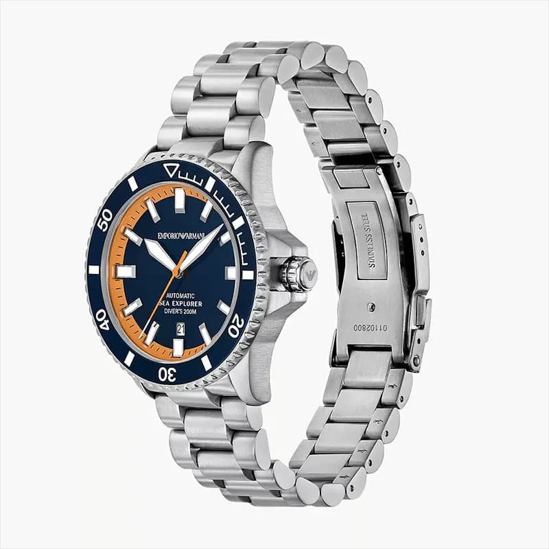 Emporio Armani Sea Explorer Automatic Blue Dial Men's Watch | AR60090