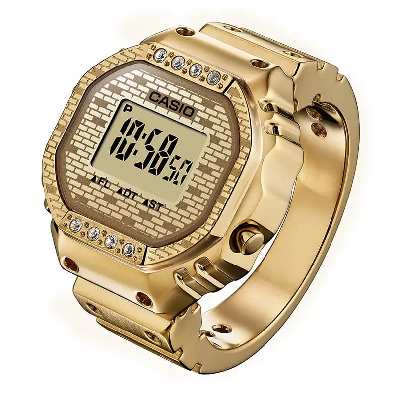 Casio X J Balvin Limited Edition Digital Gold-Tone Ring Watch | CRW-001JB-9